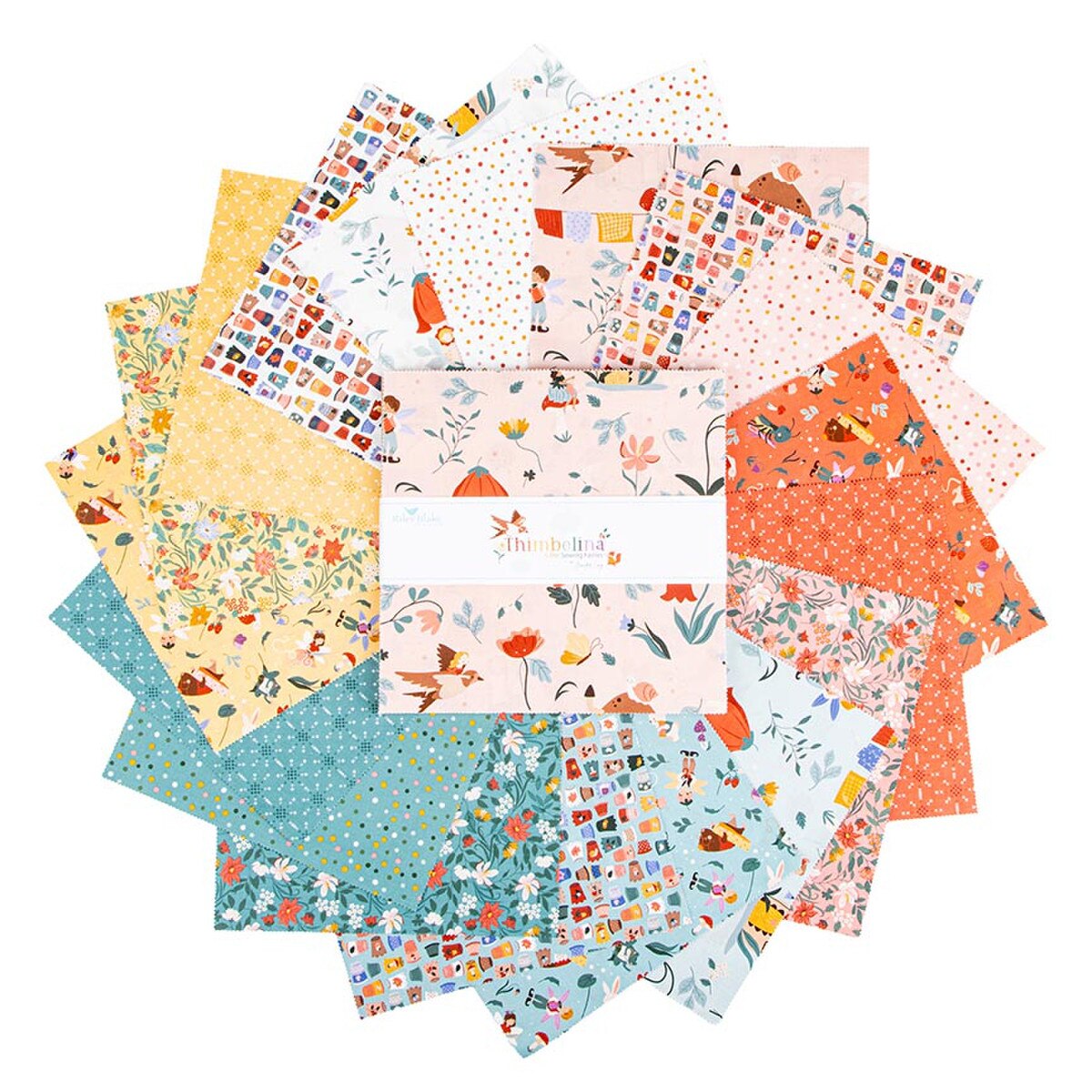 Thimbelina & the Sewing Fairies 10in Squares, 42pcs/bundle