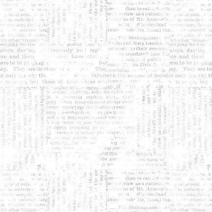 1962-01 White || Lower The Volume Blank Quilting Newsprint