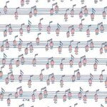 MELODIE MUSICAL NOTES(HORIZONTAL) WHITE