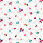 Sweet Caroline SMALL FLORAL WITH DOTS WHITE