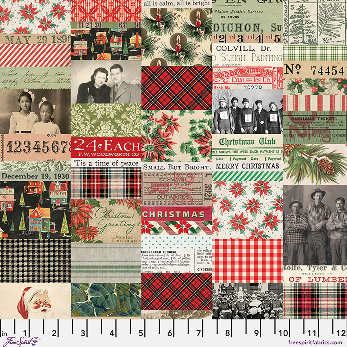 Christmas Collage CC - Christmas || Palette Seasonal Canvas Cloth