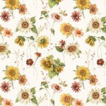 Sunflower Whispers Sunflowers Cream by Riley Blake