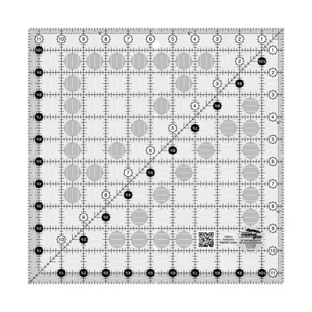 Creative Grids Quilt Ruler 11-1/2in x 11-1/2in