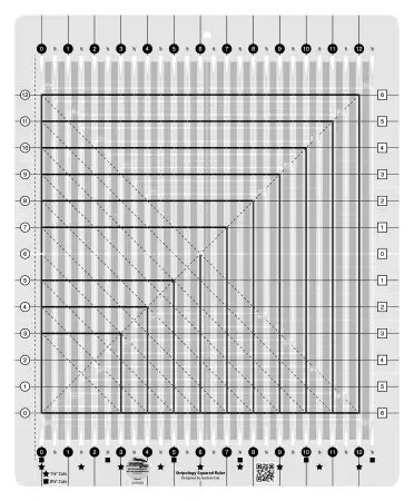 Creative Grids Quilt Ruler Stripology® Squared # CGRGE2