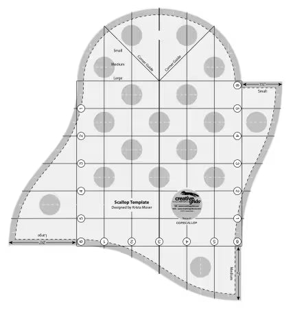 Creative Grids Quilt Ruler Scallop Template # CGRSCALLOP