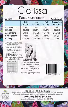 Clarissa pattern # GE-198