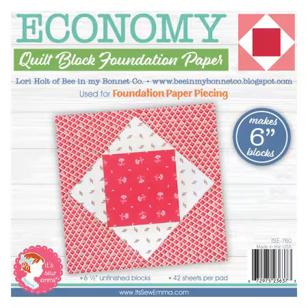 Economy Quilt Block 6in Foundation Paper Pad by Lori Holt # ISE-760