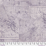 Purple Map - Palette Purple by Tim Holtz for Free Spirit