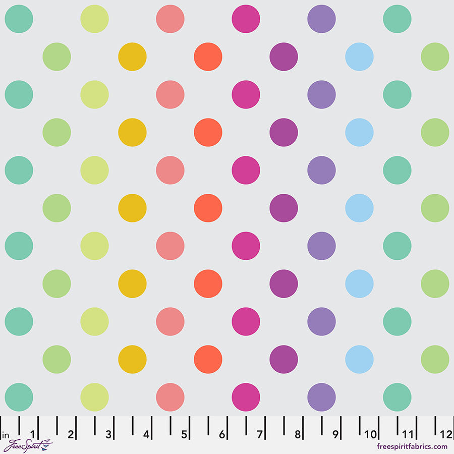 Disco Poms - Whisper || True Colors Graywork by Tula Pink