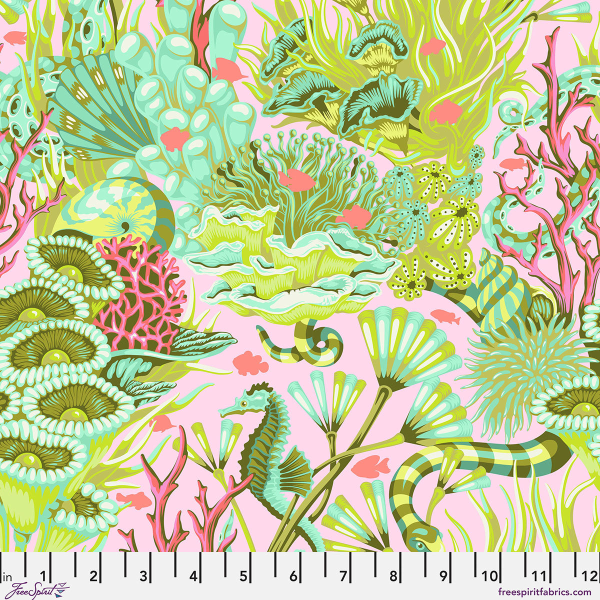 Reef What You Sew - Coralline || Floral Reef Tula Pink