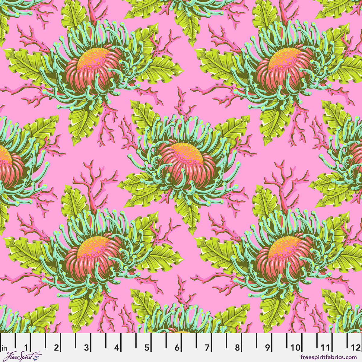 Friends & Anemones - Coralline || Floral Reef Tula Pink
