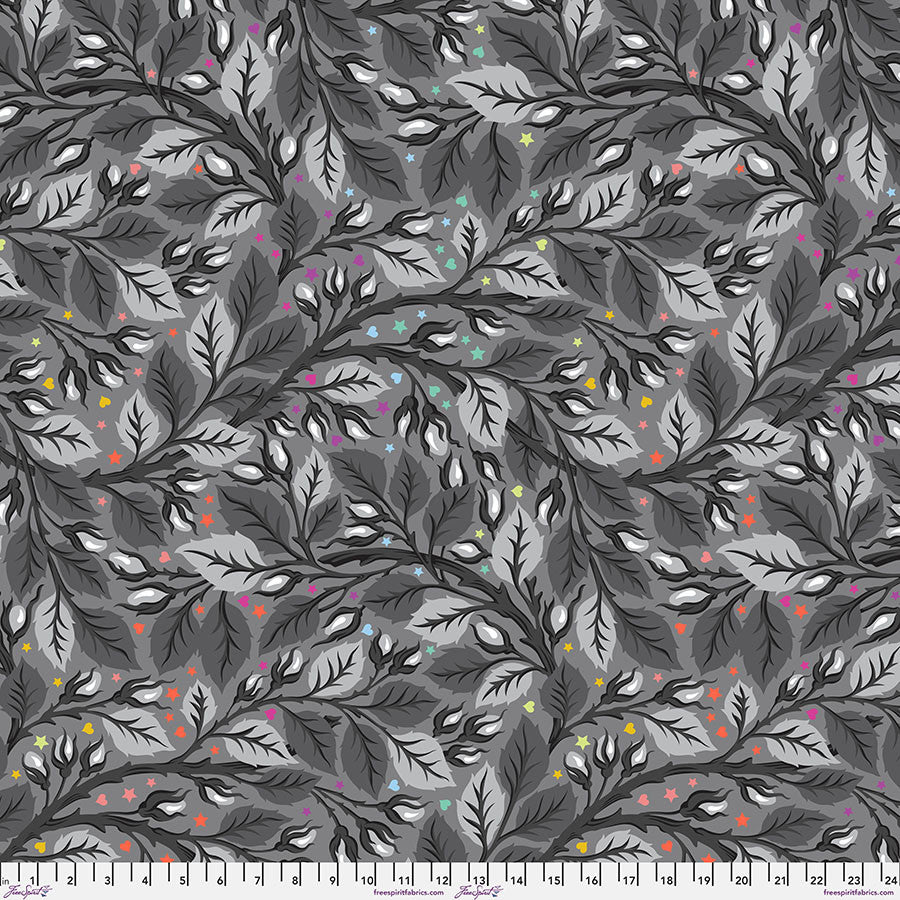 Nip in the Bud- Fog 108" Wideback || Graywork by Tula Pink