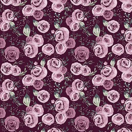 Woodrose Garden Roses Quilting Cuddle