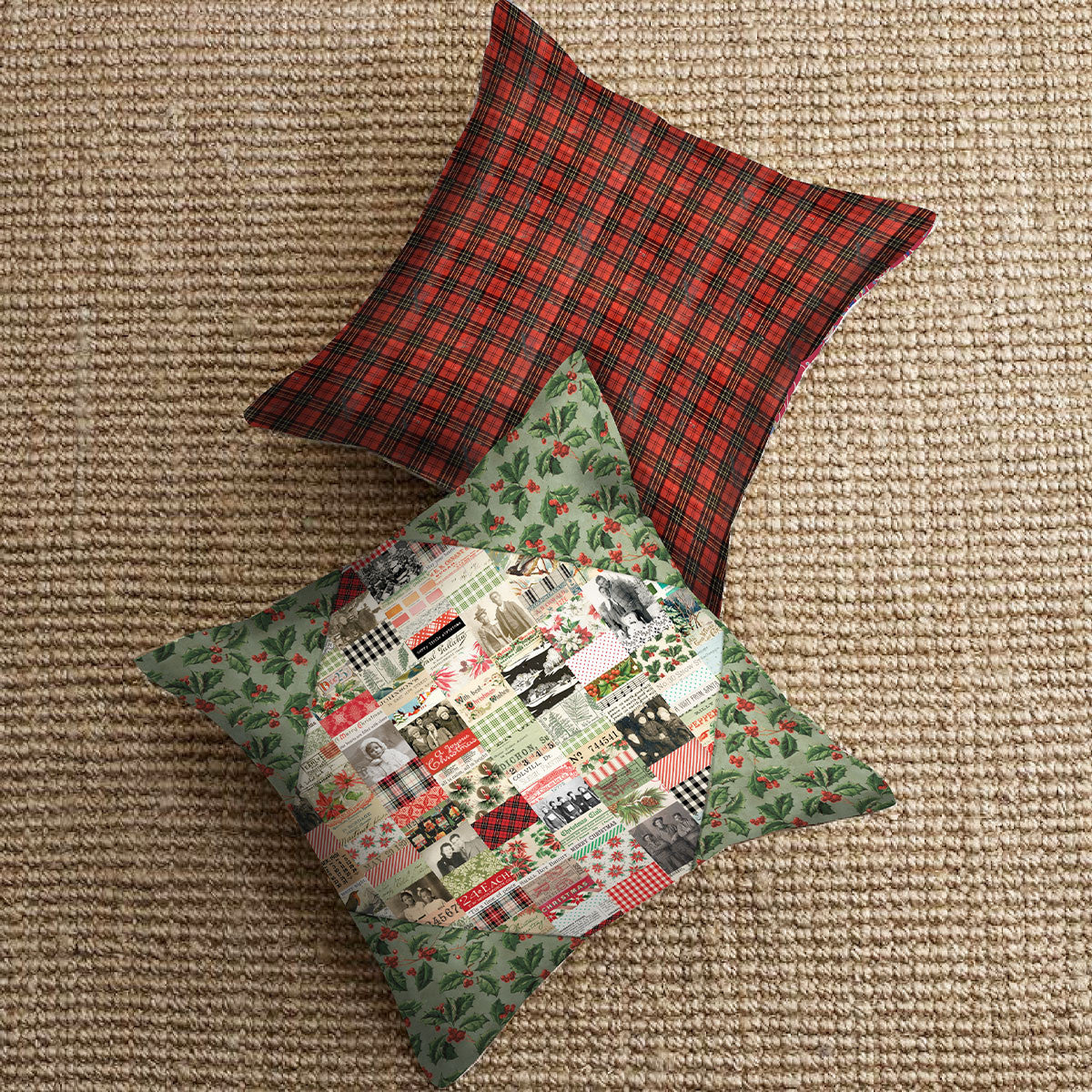 Christmas Worn Plaid CC - Christmas || Palette Seasonal Canvas Cloth