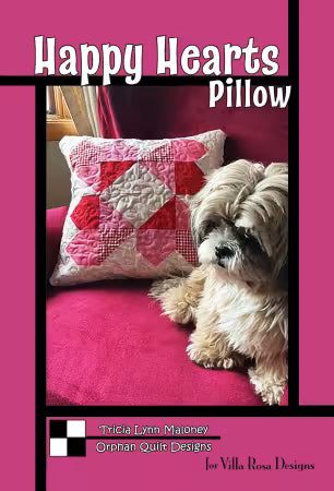 Happy Hearts Pillow by Villa Rosa Designs