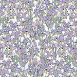 Purple Spring Garden Digital Floral by Clothworks