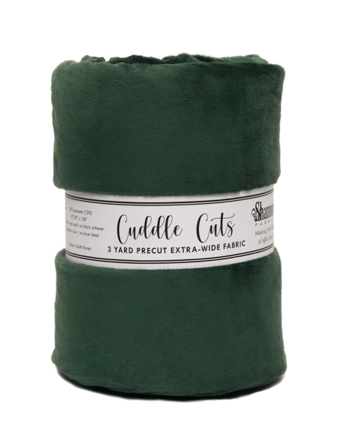 110" Cut Evergreen Solid Cuddle 3 Evergreen