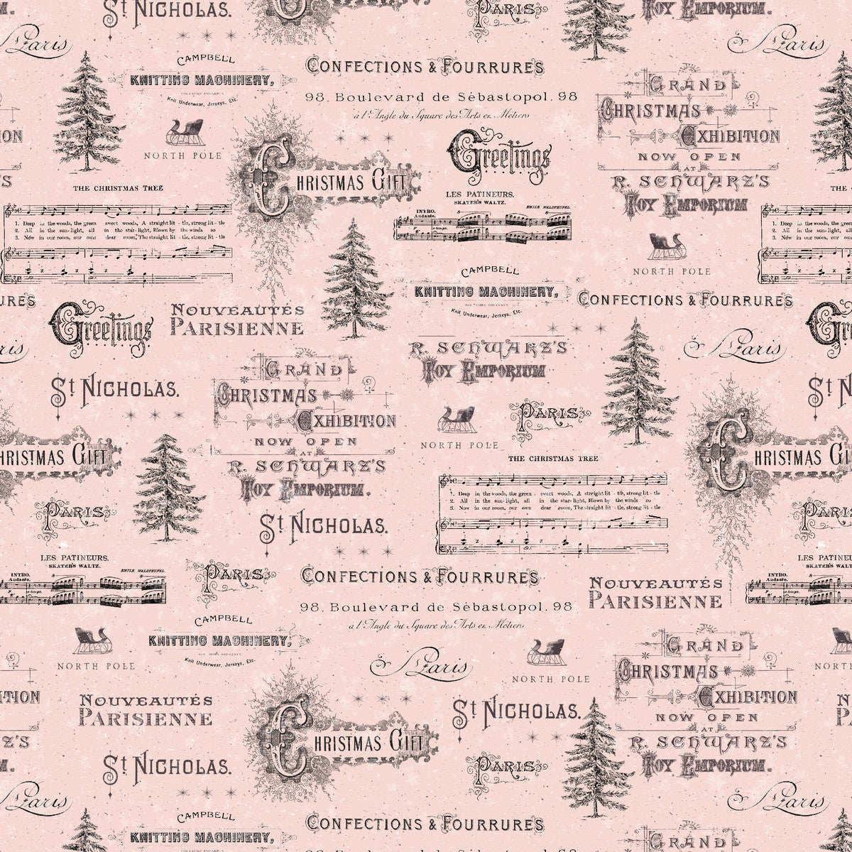 2025-22 Pink || Christmas Magic Frank Garcia Christmas Typography