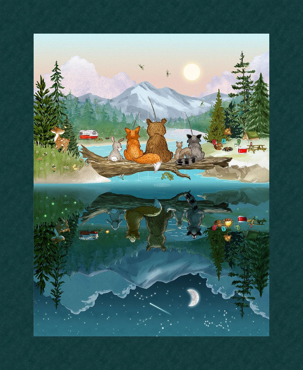 2738P-76* Dark Teal/Green || Happy Campers Sharon Kuplack