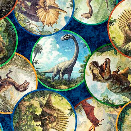 SAVAGE KINGDOM TOSSED DINOSAURS NAVY