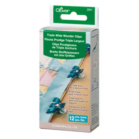 Triple Wide Wonder Clips 12pc # 3241CV
