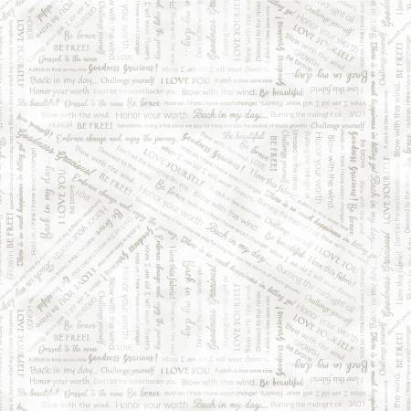 White Collaged Phrases