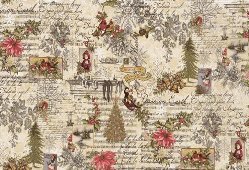 3 Sisters Marche De Noel Collage Panel in Multi 44368 11 Moda