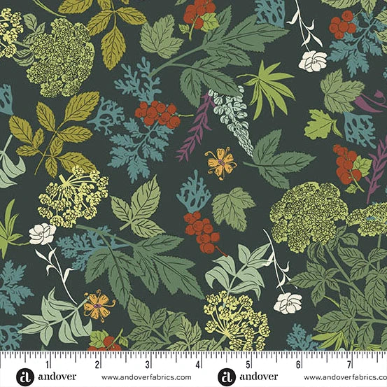 Nordic Summer by Gudrun Erla of GE Designs Wild Flora Deep Water SKU: A-10320-B