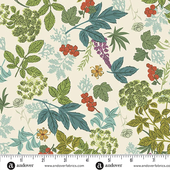 Nordic Summer by Gudrun Erla of GE Designs Wild Flora Buttermilk SKU: A-10320-L