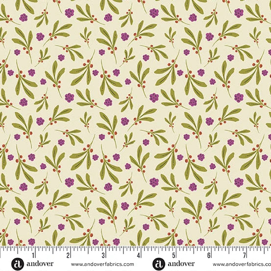 Nordic Summer by Gudrun Erla of GE Designs Berry Spray Buttermilk SKU: A-10321-L