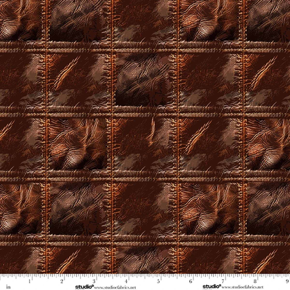 9228-38 Brown || Cattle Drive Nina Blue Leather Patch