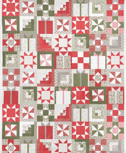Christmas Eve Cuddle Snow 5149 12QC Moda #1 Panel