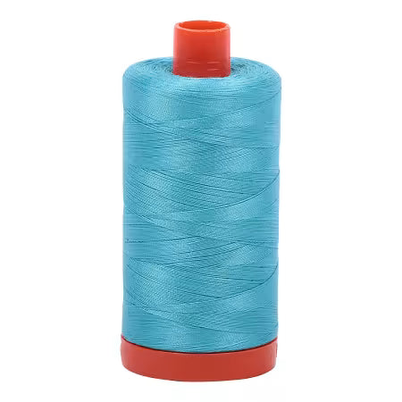 Aurifil Cotton Thread Solid 50wt 1422yds Bright Turquoise 5005