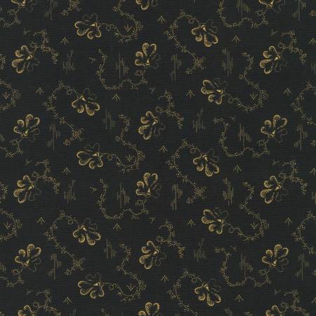 Flowers Black 108in Wide Back