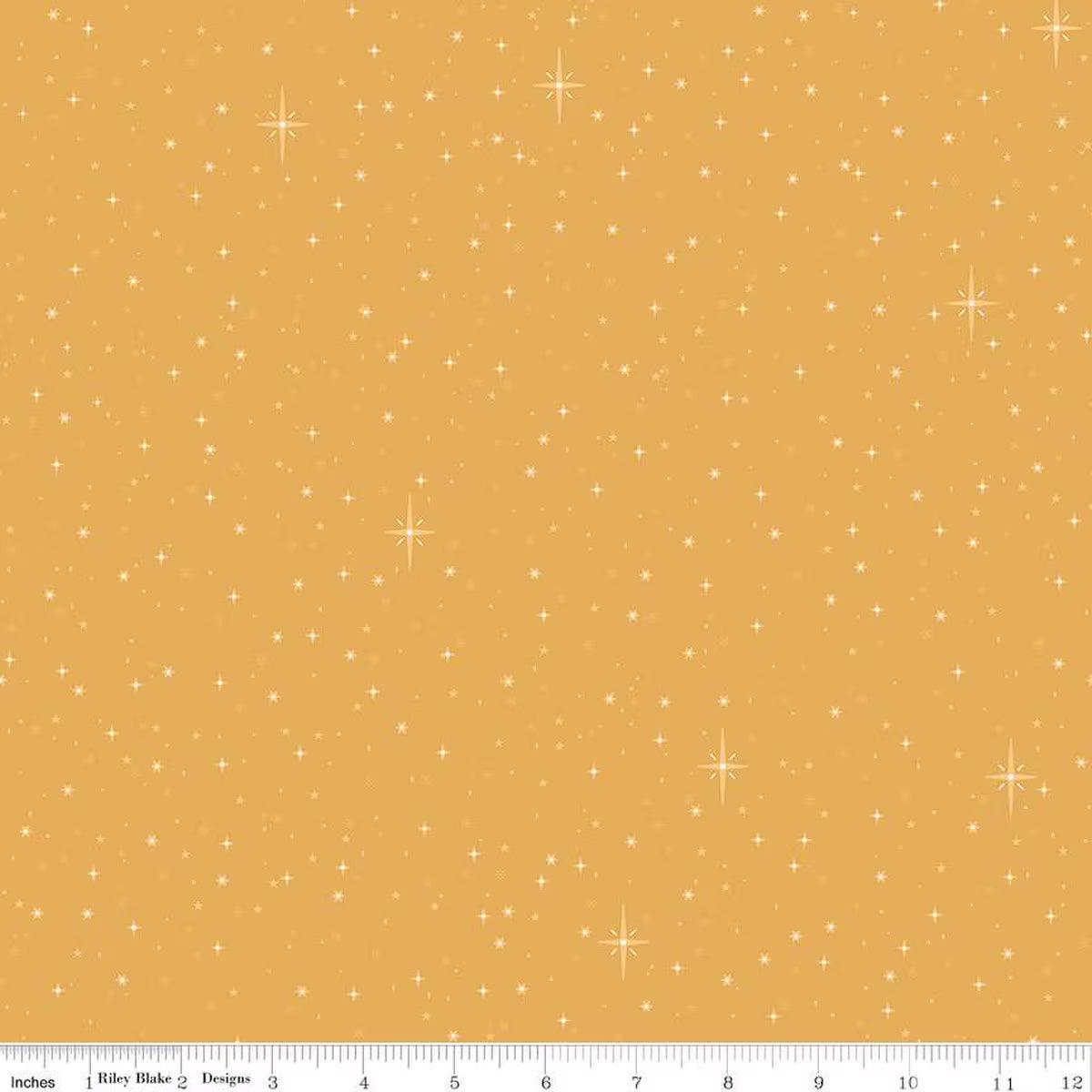 Christmas Wishes Starry Sky Gold by Riley Blake Designs