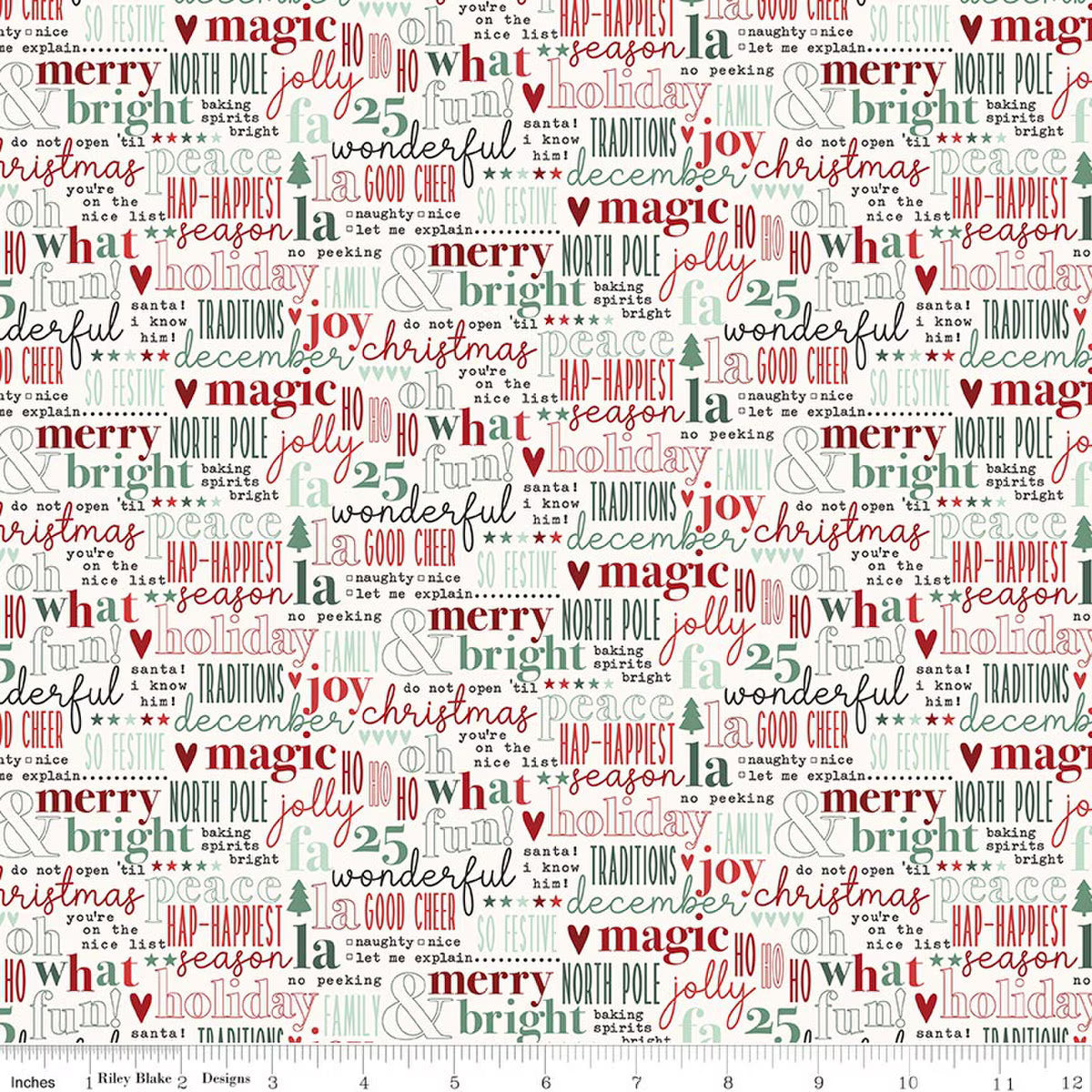Evergreen Wishes Text Cream SKU: C17813-CREAM
