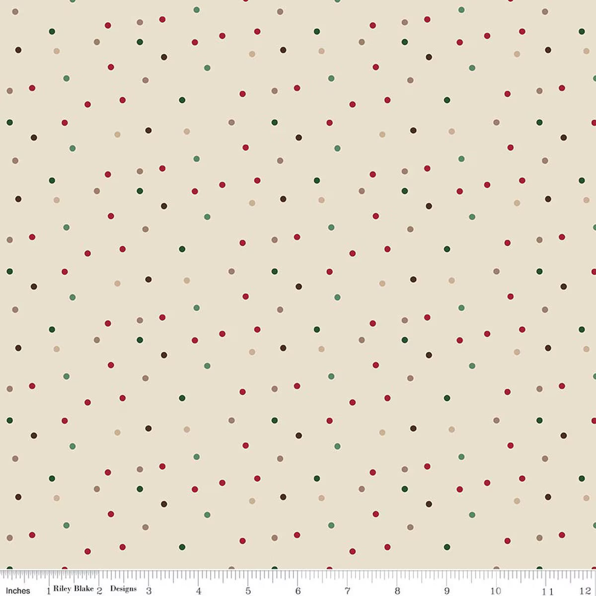 Christmas Time Dots Linen SKU: C17825-LINEN