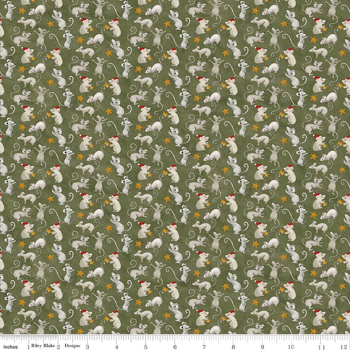 Northern Christmas Mice Green SKU: C17833-GREEN
