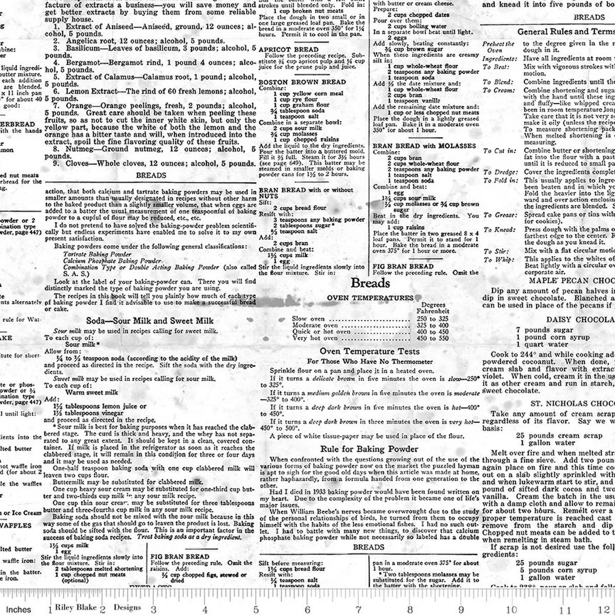 Gingerbread Recipe Text White SKU: C17844-WHITE