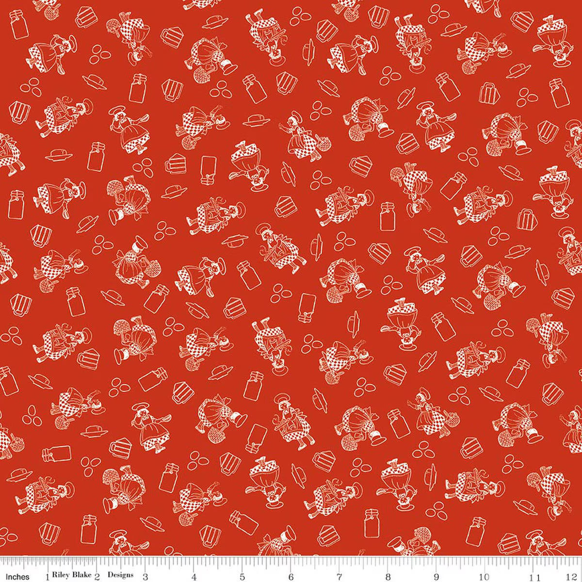 Gingerbread Baking Girls Red SKU: C17849-RED