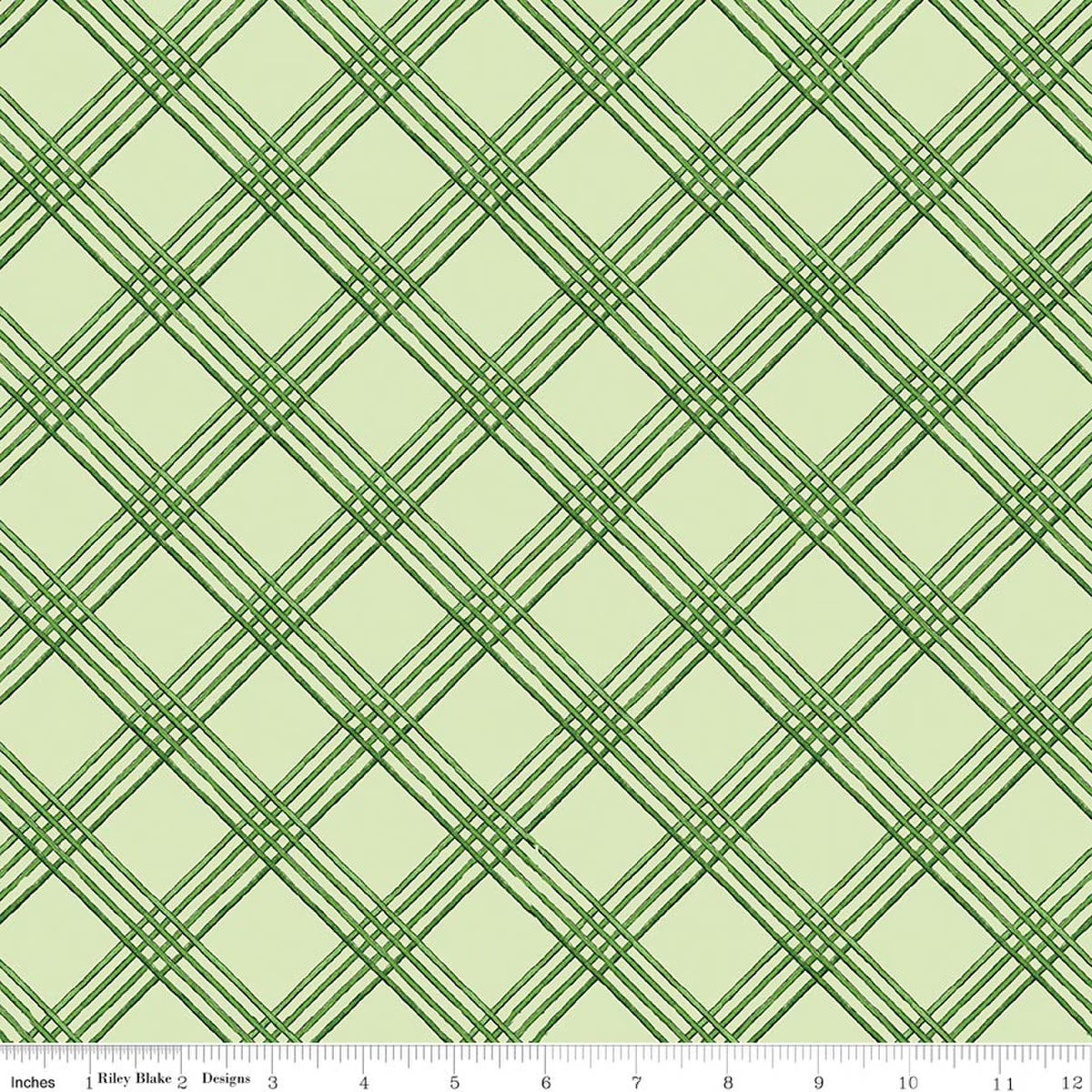 Gingerbread Windowpane Plaid Green SKU: C17852-GREEN