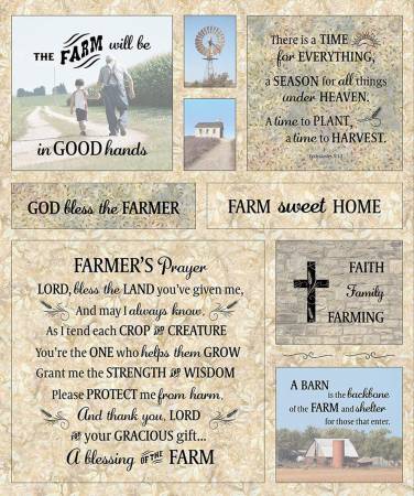 Wheat Farm Sweet Home Panel 36"