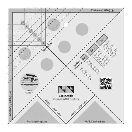 Creative Grids Cat Cradle Tool Quilt Ruler