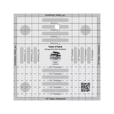 Creative Grids Quilt Ruler Turbo 4-Patch Template # CGRDH3