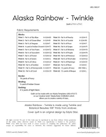 Alaska Rainbow Twinkle by Laundry Basket Quilts
