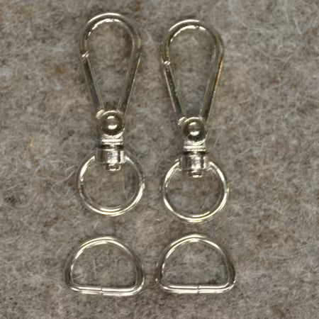 Silver 1/2in Narrow Back Strap Hardware 4pc # NOT93SL