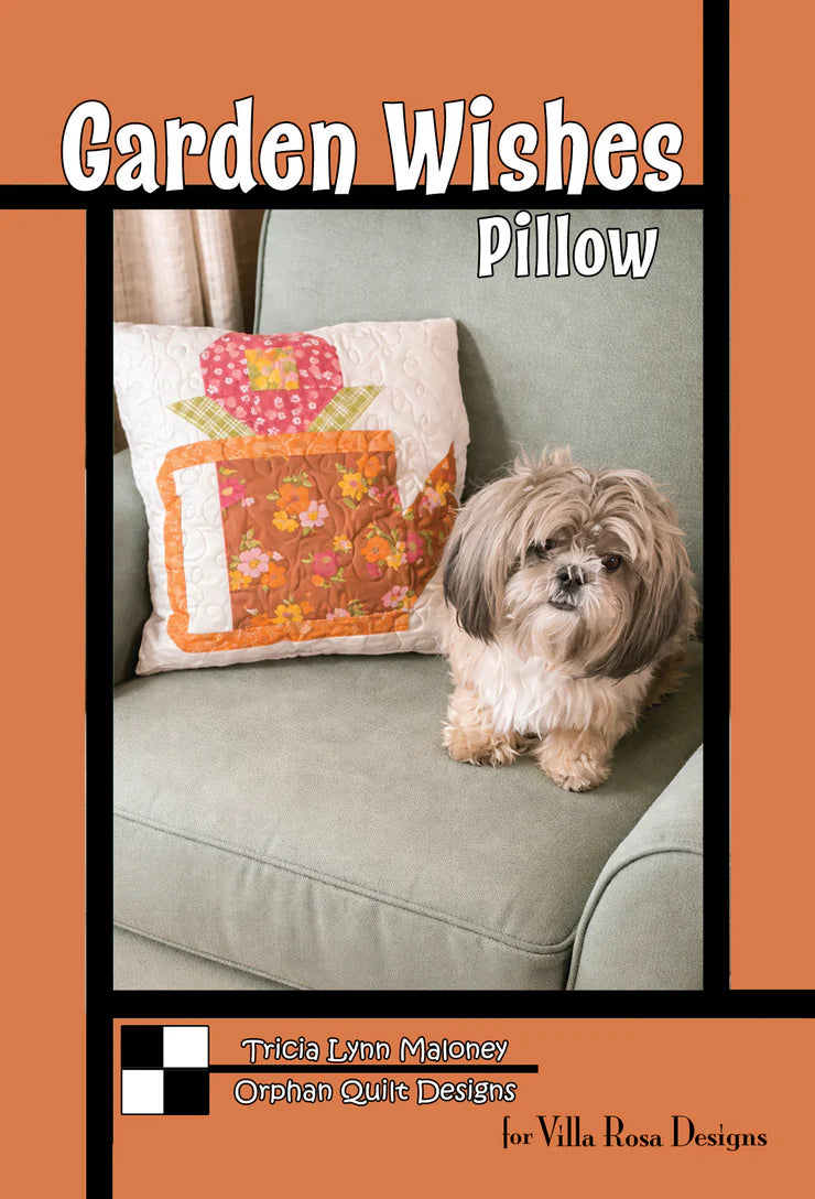 Orphan Quilts GARDEN WISHES PILLOW 18"x18" Pattern