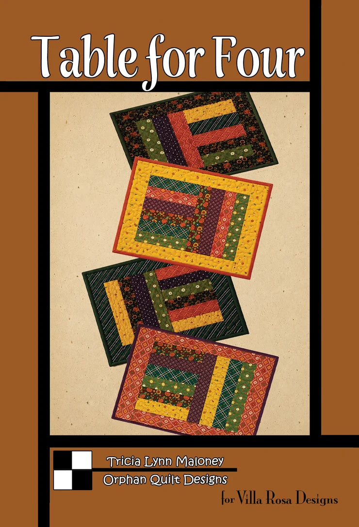 Orphan Quilts TABLE FOR FOUR 16"x20" (makes 4) Pattern