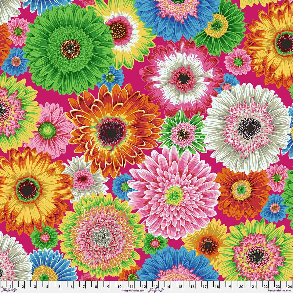 Gerbera Daisies - Bright || August 2026 Philip Jacobs for the Kaffe Fassett Collective