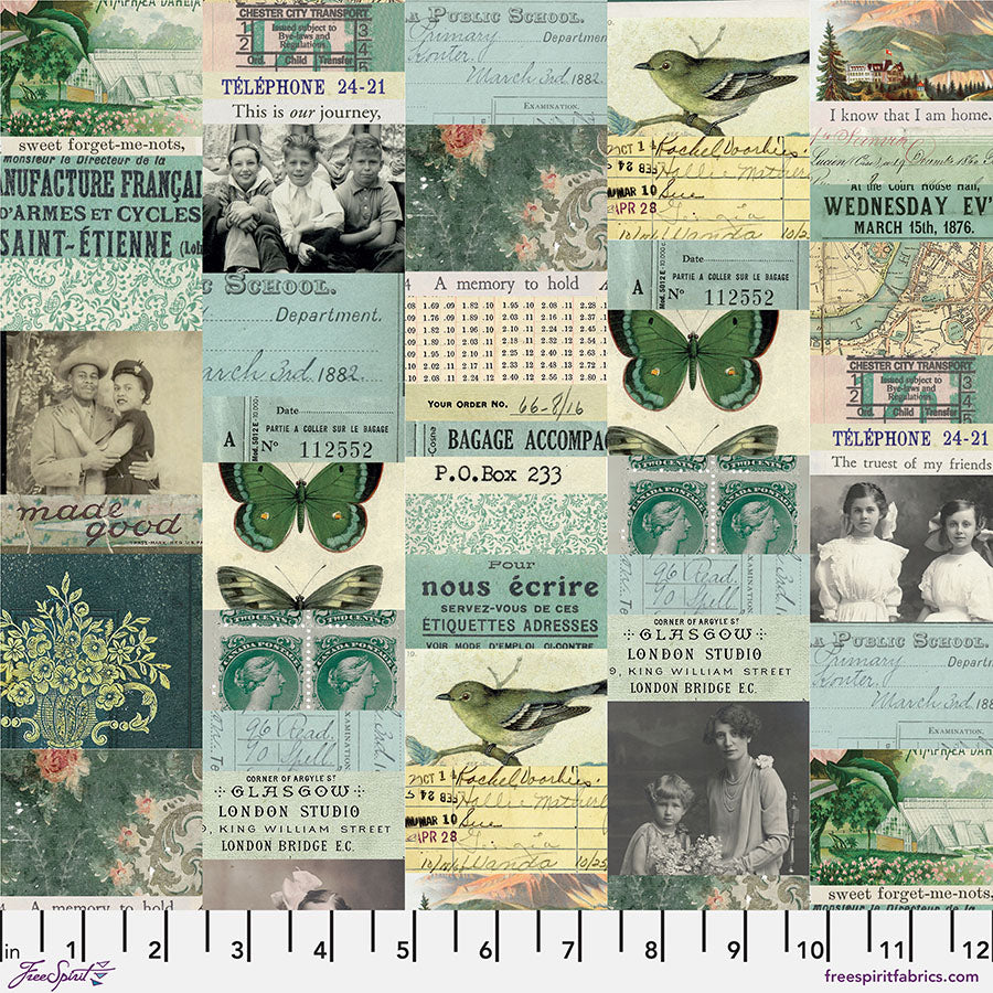 Teal Collage - Teal || Tim Holtz Palette Teal